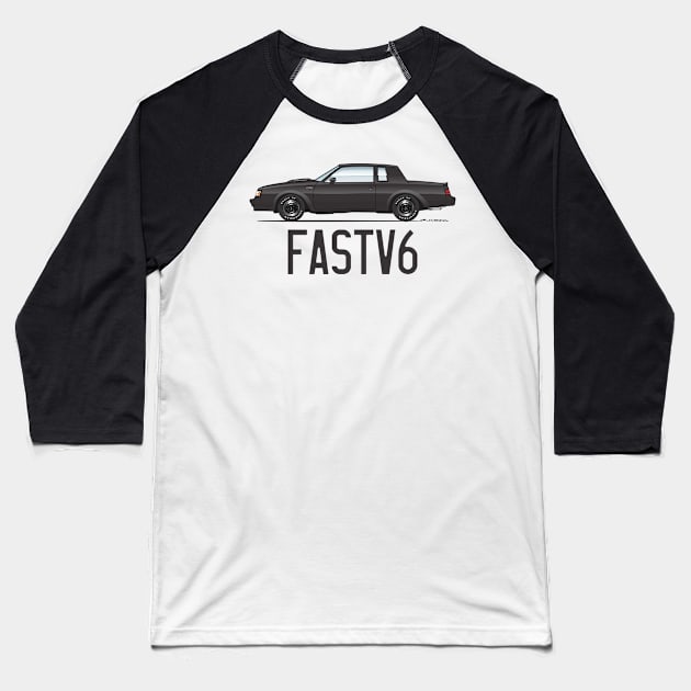 Fast V6 Baseball T-Shirt by ArtOnWheels